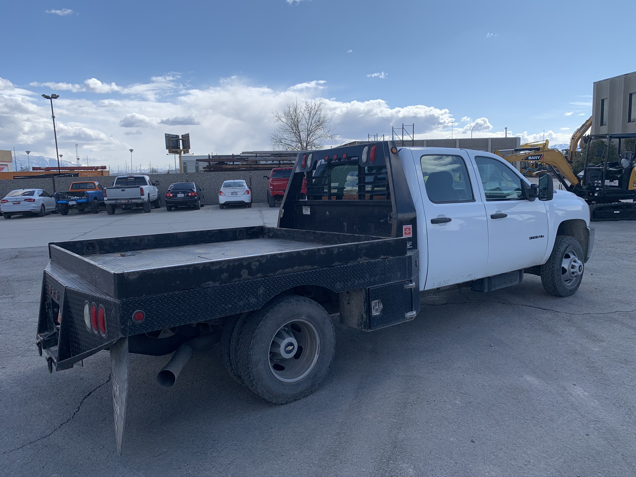 3500 4X4 DURAMAX SILVERADO FLAT BED TRUCK Dogface Heavy Equipment