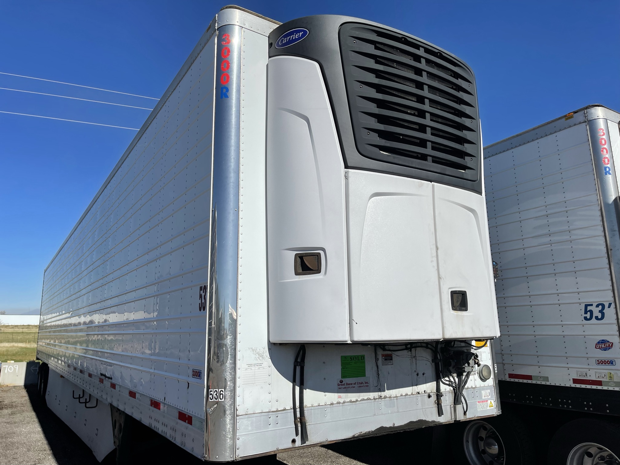 53' 3000R REEFER TRAILER Dogface Heavy Equipment Sales Dogface