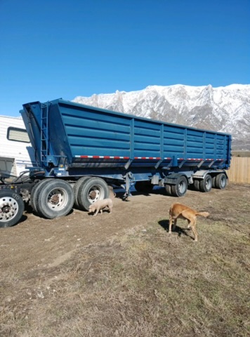 2003 Titan Triple Axle High Side Demolition End Dump Trailer